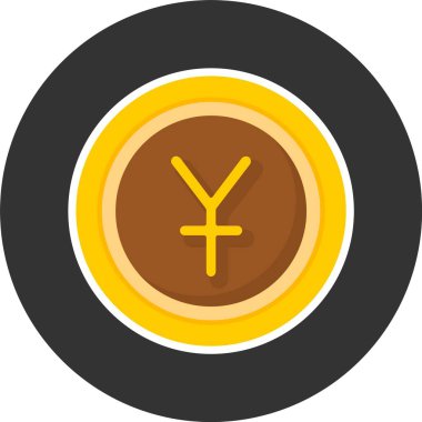 Çin Yuan simgesi vektör illüstrasyonu