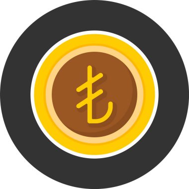 Türk Lira web simgesi vektör illüstrasyonu 