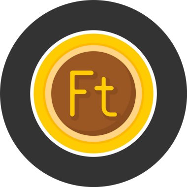 Macar Forint web simgesi vektör illüstrasyonu 