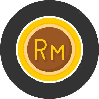 Malezya Ringgit simge vektör illüstrasyonu
