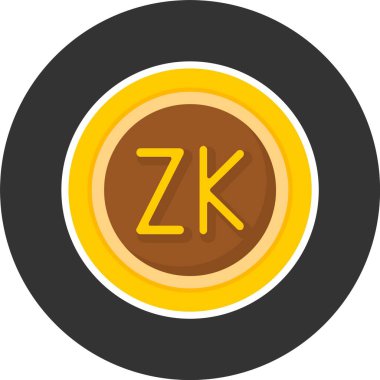 Zambiya Kwacha simge vektör illüstrasyonu