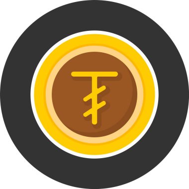 Moğol Tugrik ikon vektör illüstrasyonu