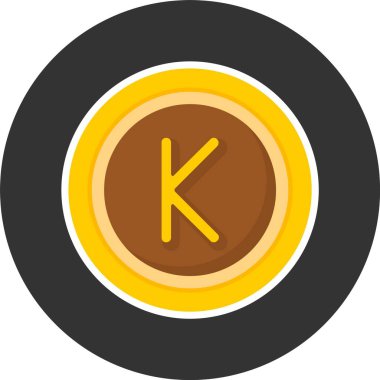  Myanmar Kyat ikon vektör illüstrasyonu