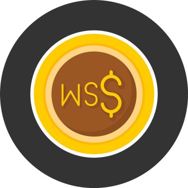 Samoan Tala simge vektör illüstrasyonu