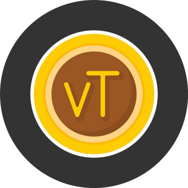 Vanuatu Vatu simge vektör çizimi