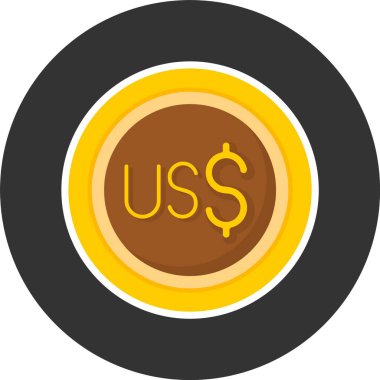  Tuvaluan Doları ikon vektör çizimi