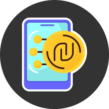 - İsrail Shekel web simgesi vektör illüstrasyonu 