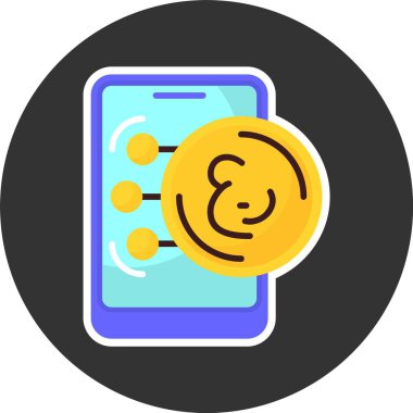 Umman Rial web simgesi vektör illüstrasyonu 