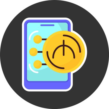 Turkmenistani Manat ikon vektör illüstrasyonu