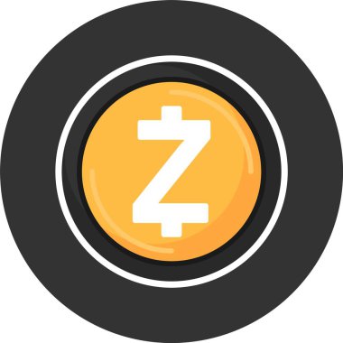 Zcash web simgesi basit illüstrasyon 