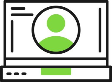 Profil web simgesi, basit illüstrasyon