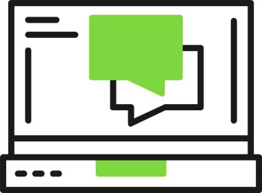 Sohbet web simgesi, basit illüstrasyon