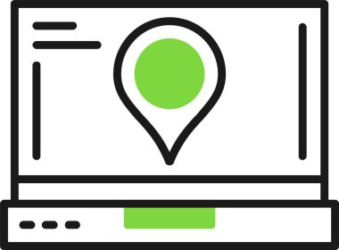 konum pin simgesi ana hat biçiminde 