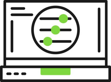 Beyaz arkaplan üzerine simge vektörü ayarlanıyor 