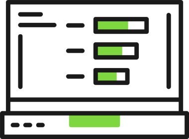 İstatistik web simgesi vektör illüstrasyonu 