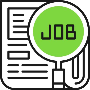 Beyaz arka plan üzerinde izole iş arama simgesi 