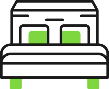 yatak ağı simgesi, basit illüstrasyon