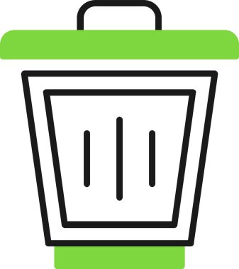 Çöp Ağı simgesi, basit illüstrasyon