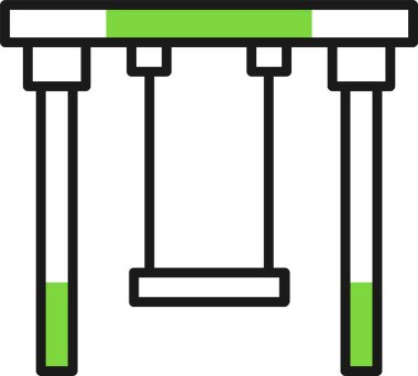 Salıncak ağ ikonu vektör illüstrasyonu 