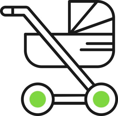 Stroller Web simgesi basit illüstrasyon