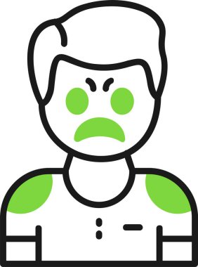 Man avatar simgesi, vektör illüstrasyonu basit tasarım