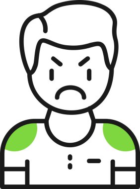 Man avatar simgesi, vektör illüstrasyonu basit tasarım