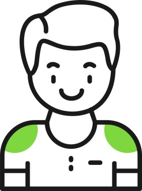 Man avatar simgesi, vektör illüstrasyonu basit tasarım