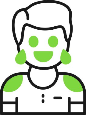 Man avatar simgesi, vektör illüstrasyonu basit tasarım