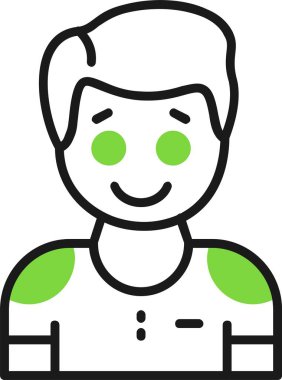 Man avatar simgesi, vektör illüstrasyonu basit tasarım