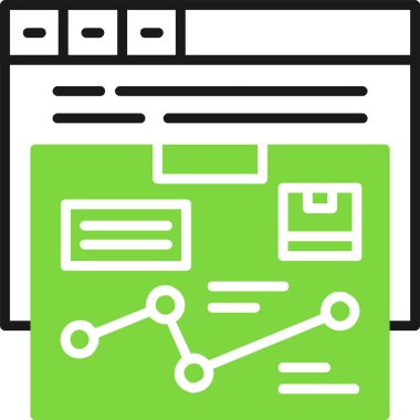 E-ticaret izleme Web Simgesi, Basit İllüstrasyon