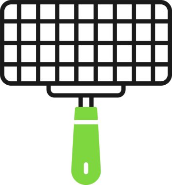 Tenis raketi ikonu. İnternet için raket ve top vektör simgesinin basit çizimi