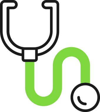 Stetoskop aracı ağ vektör illüstrasyonu