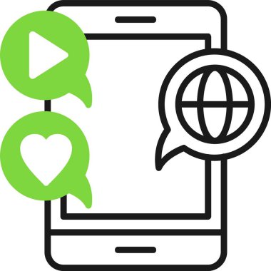 Sohbet simgesi, vektör çizimi