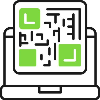 qr kod simgesi vektör çizimi