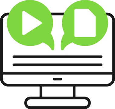 Sohbet simgesi vektör illüstrasyonu