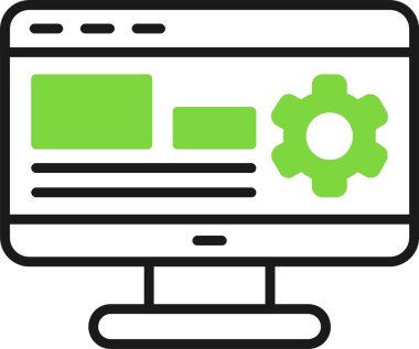 Tarayıcı ayarları vektör simgesi