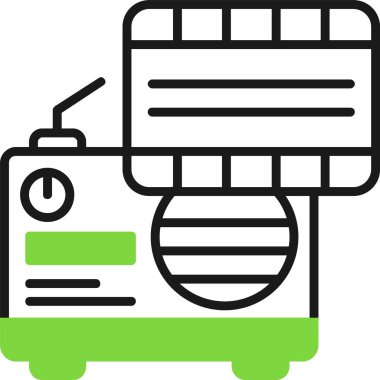 Araba motoru. Web simgesi basit illüstrasyon