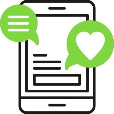 Sohbet mesajları simgesi. web tasarımı için hat sohbet iletisi vektör simgesi