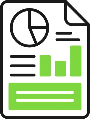 Rapor ver. veri simgesi vektör illüstrasyonu