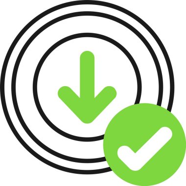 vektör çizim Download ok simgesi