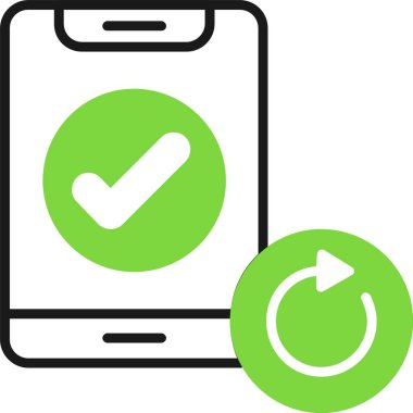 Simgeyi Döndür, Renkli Vektör İllüstrasyonu