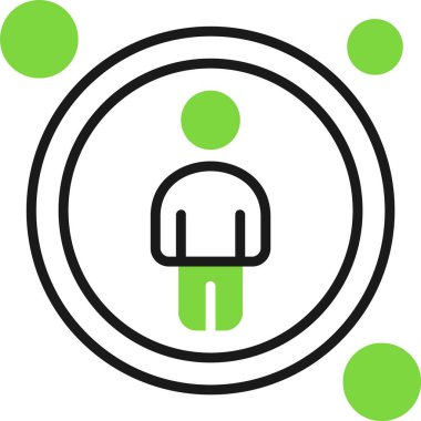 Sokak Görünümü Tuşu Web Simgesi, Basit İllüstrasyon