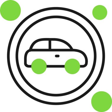 araba simgesi, vektör illüstrasyonu