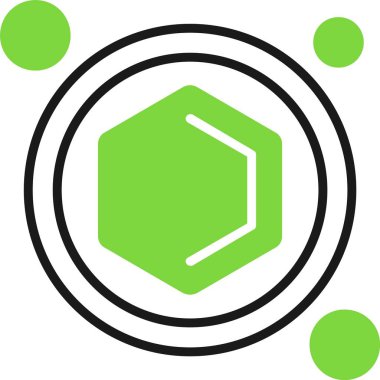 Altıgen simgesi beyaz arkaplanda izole edildi 