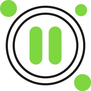 düğme simge vektör çizim duraklatma