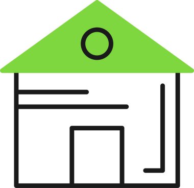 ev web simgesi, basit illüstrasyon