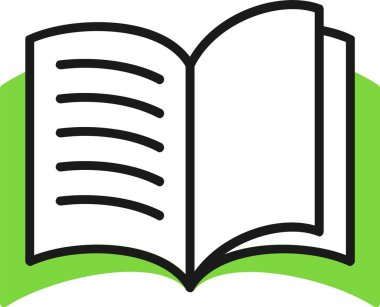 kitap simgesi vektör illüstrasyonu