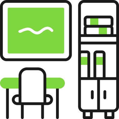 Mobilya. Web simgesi basit illüstrasyon