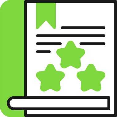 Sertifika ikonu vektör illüstrasyonu