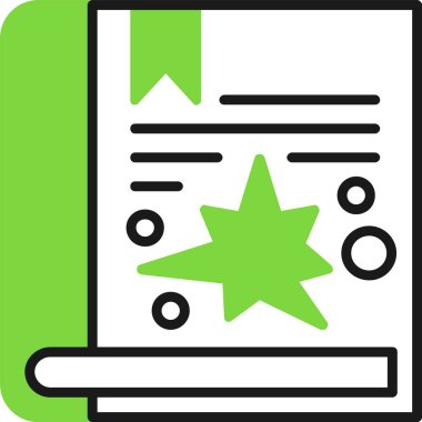 Sertifika belge vektör simgesi